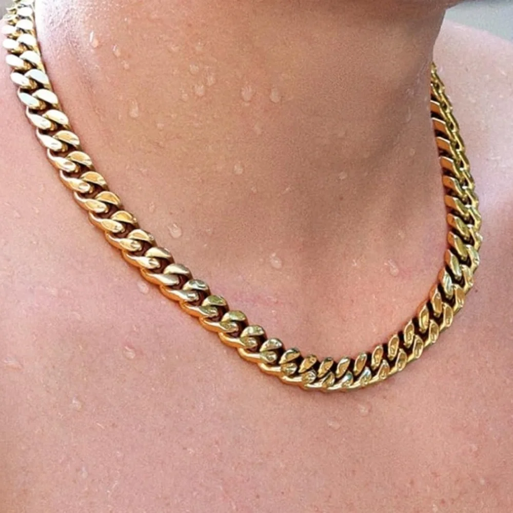 Rokc&co Stainless Steel Men's Necklace Gold Tone 24